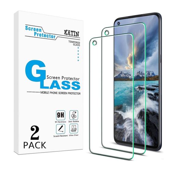 (x2) OnePlus Nord N100 Glass Screen Protector Ultra Thin Tempered Protective NWT - Picture 1 of 6